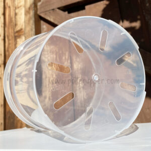 Pack of Five (5) 9" Clear Transparent Pots