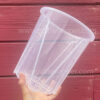 7" Clear Transparent Pots, with Side Vents, Anti-Spiral Pots for Houseplants