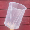 8" Clear Transparent Pots, with Side Vents, Anti-Spiral Pots for Plants