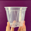 4" Clear Anti-Root Spirl, Transparent Pots for Houseplants, Philodendrons, Aroids